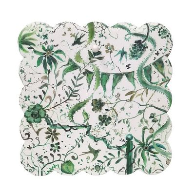 Green Chinoiserie Scallop Display Board