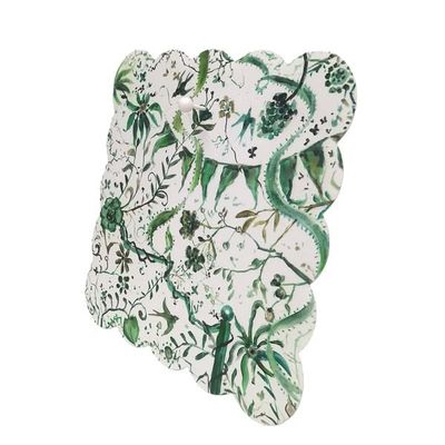 Green Chinoiserie Scallop Display Board