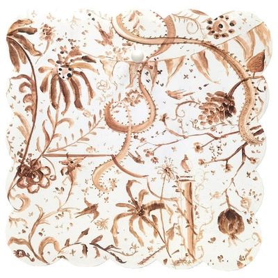 Chocolate Chinoiserie Scallop Display Board