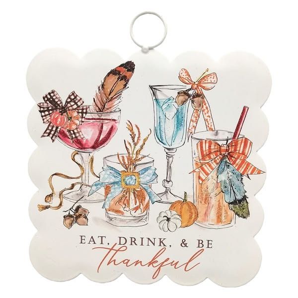 Mini Scallop Art Festive "Eat, Drink"