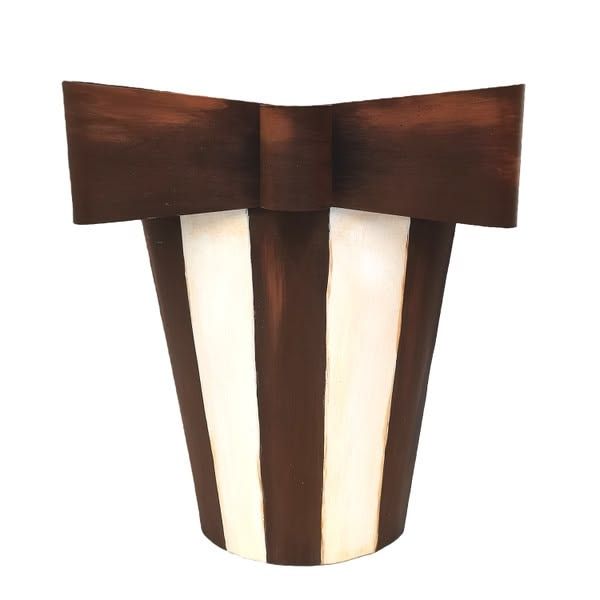 Chocolate Striped Bow Pocket