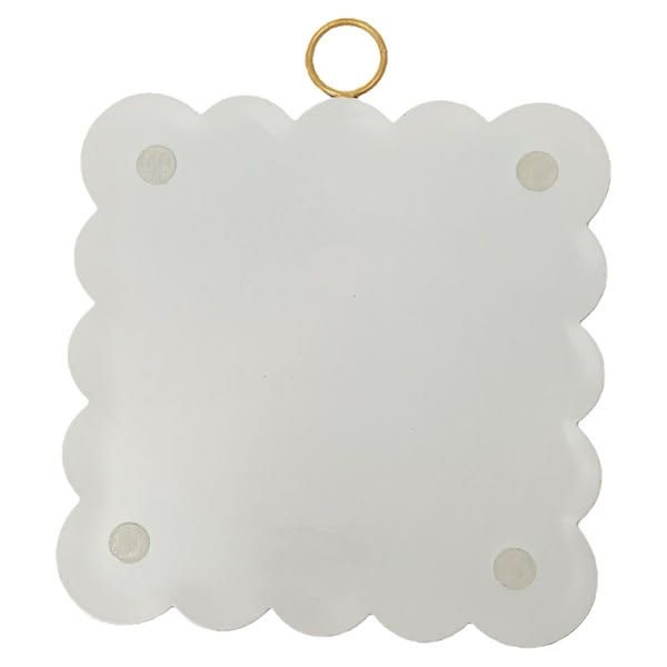 Mini Scallop Art Gilded White Pumpkin