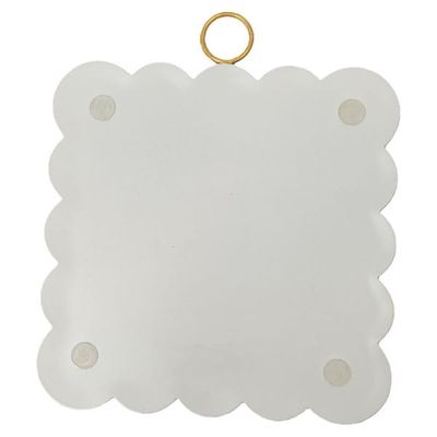 Mini Scallop Art Gilded White Pumpkin