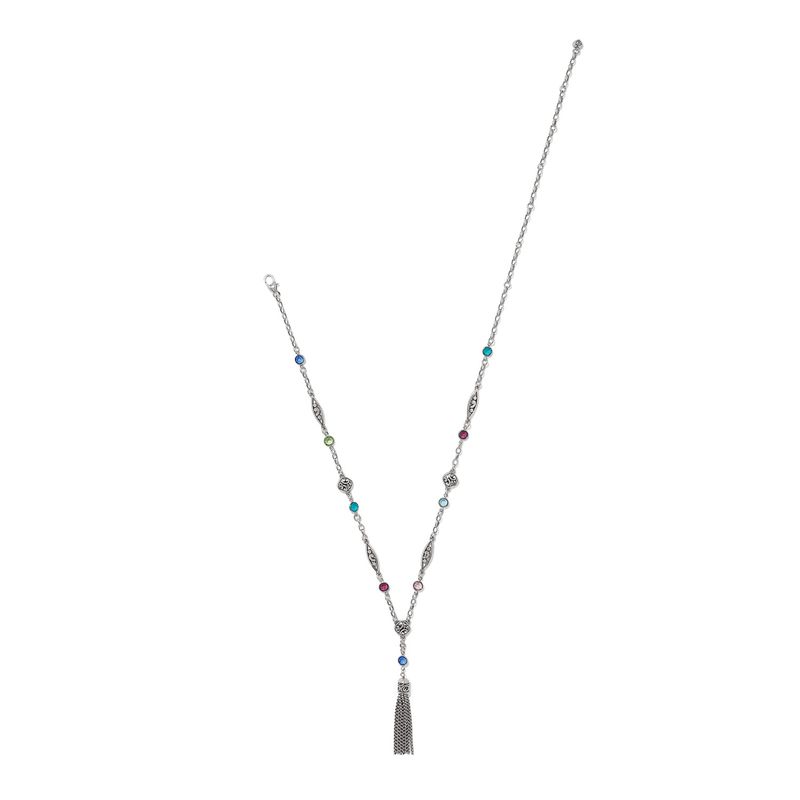 Contempo Color Gems Tassel Necklace