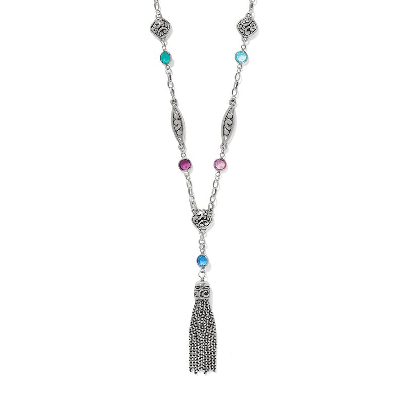 Contempo Color Gems Tassel Necklace