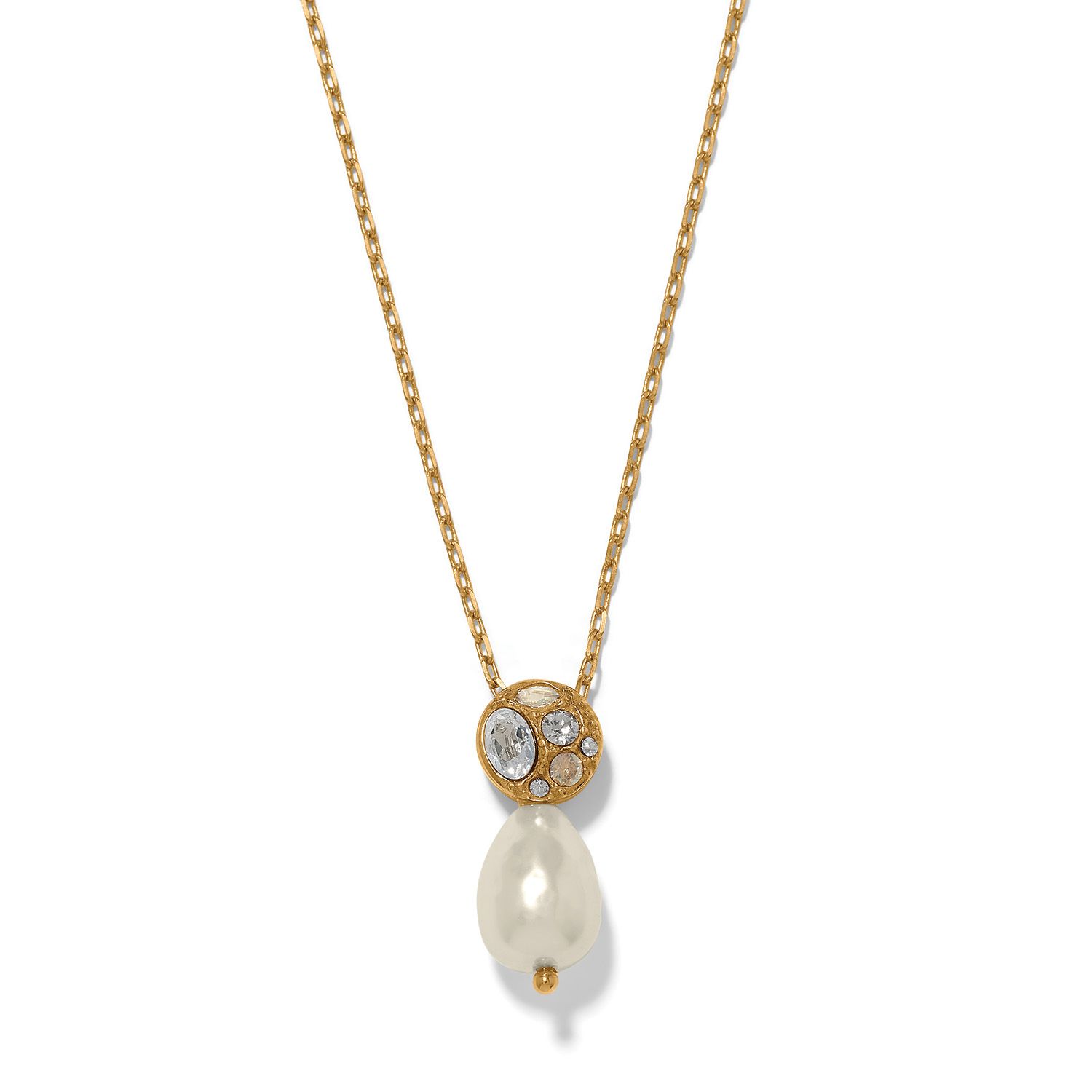 Trust Your Journey Petite Pearl Necklace-Gold