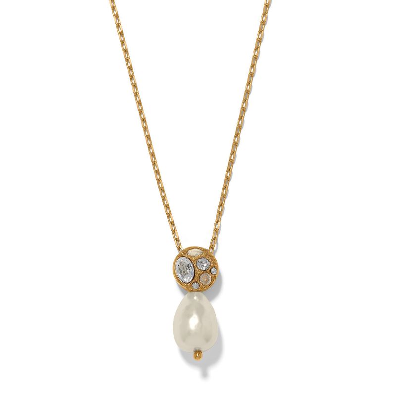 Trust Your Journey Petite Pearl Necklace-Gold