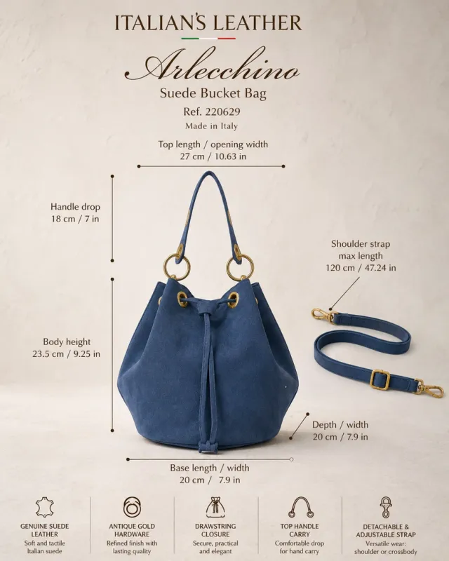 Arlecchino-Suede Leather Bonbon Bag-Dark Taupe