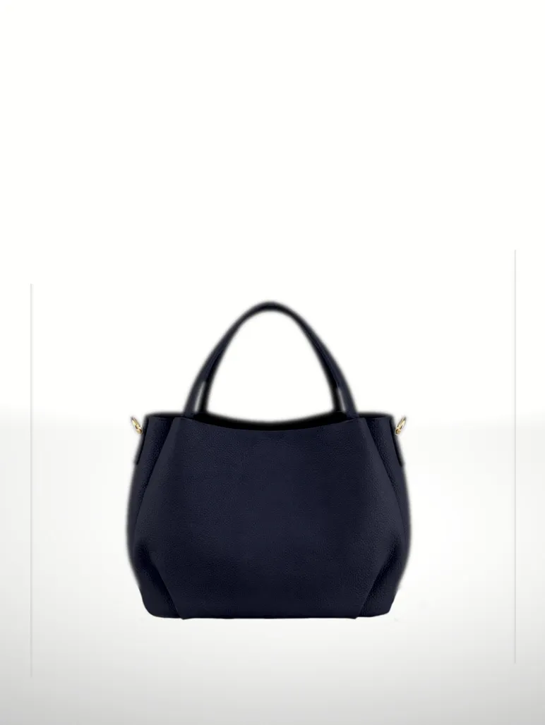Bess-Leather Bag-Navy Blue