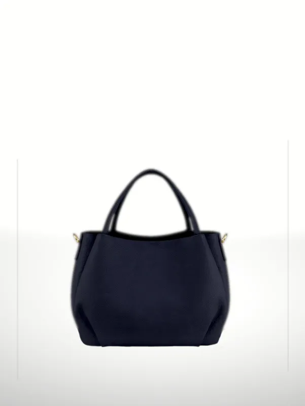 Bess-Leather Bag-Navy Blue