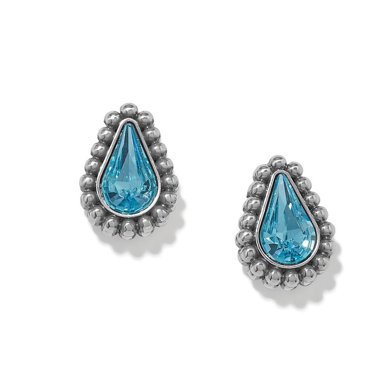 Twinkle Luxe Teardrop Post Earring-Blue