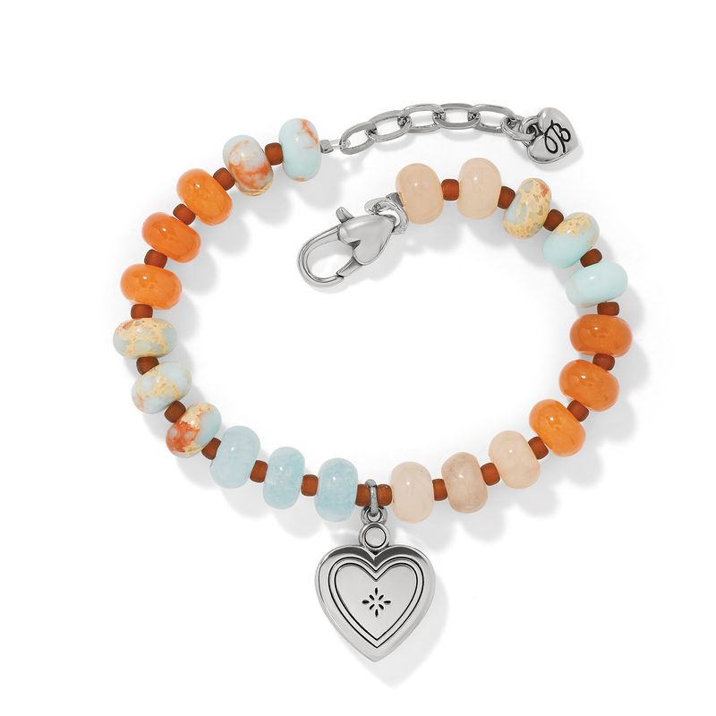 Mosaic 2TN Heart Bead Bracelet