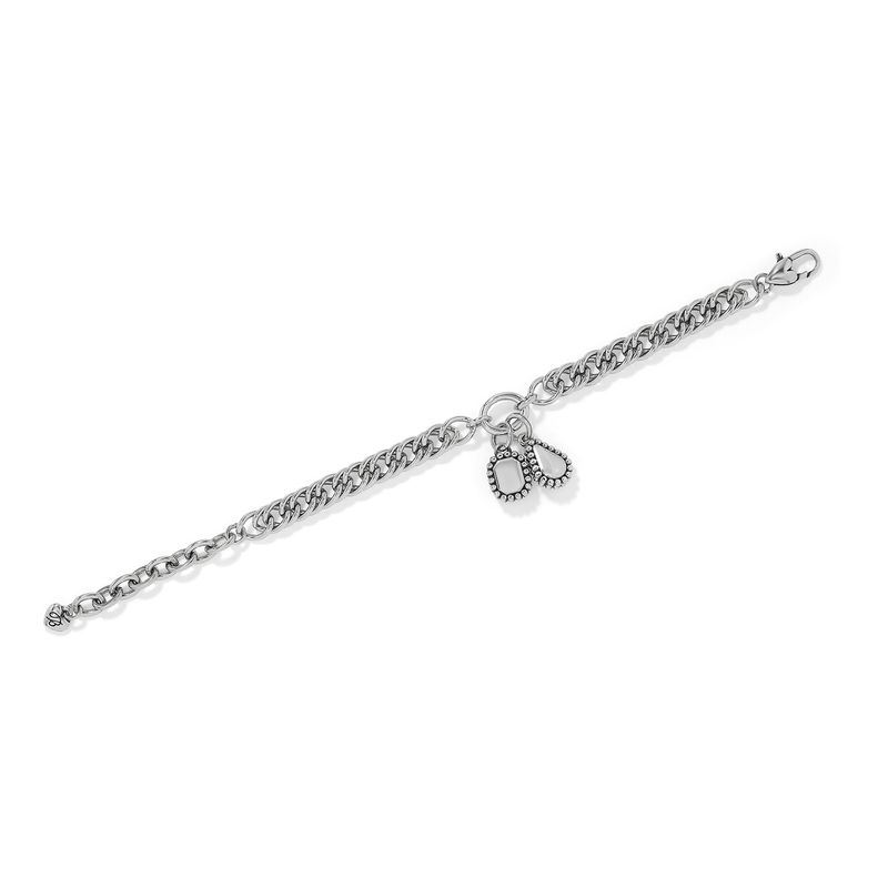 Twinkle Luxe Charm Link Bracelet-Blue