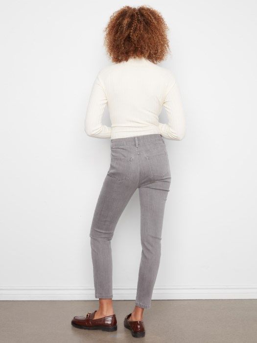 Stretch Denim Slim Leg Pants