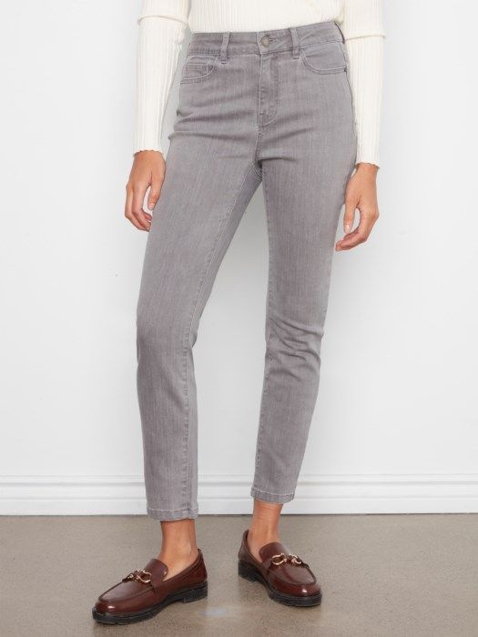 Stretch Denim Slim Leg Pants
