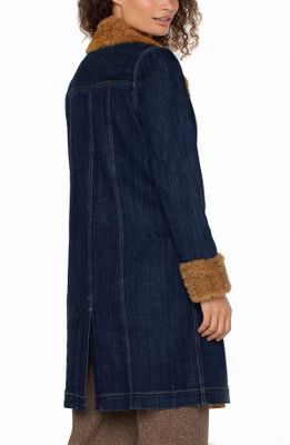 Sherpa Trimmed Notch Collar Jacket-38'