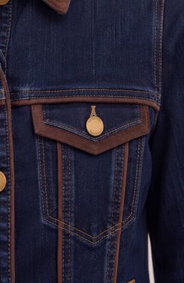 Classic Trucker Jacket w/Velvet Detailing