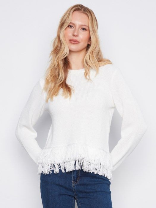 Sweater with Self Fringe