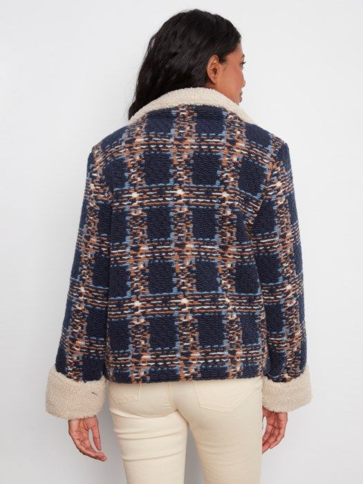 Chevron Boucle Short Jacket