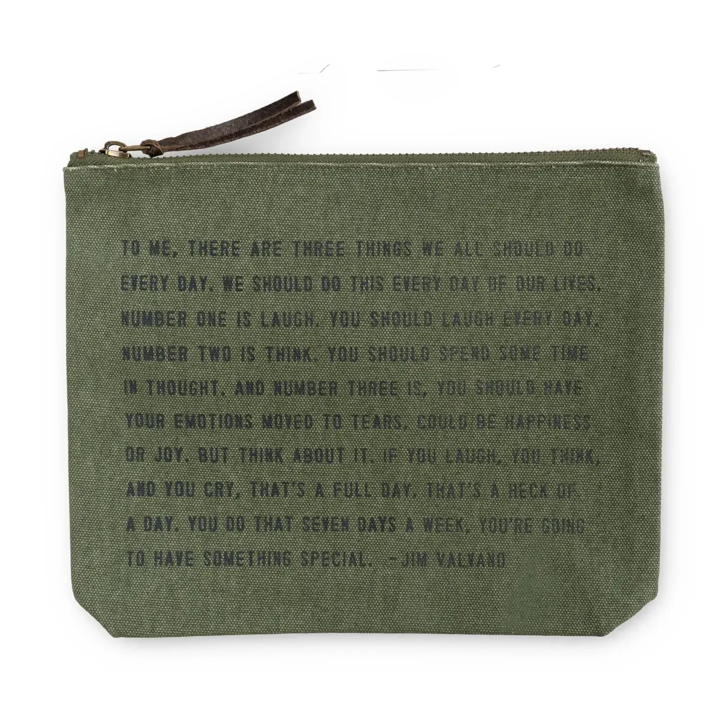 Jim Valvano Canvas Zip Bag- Rosemary