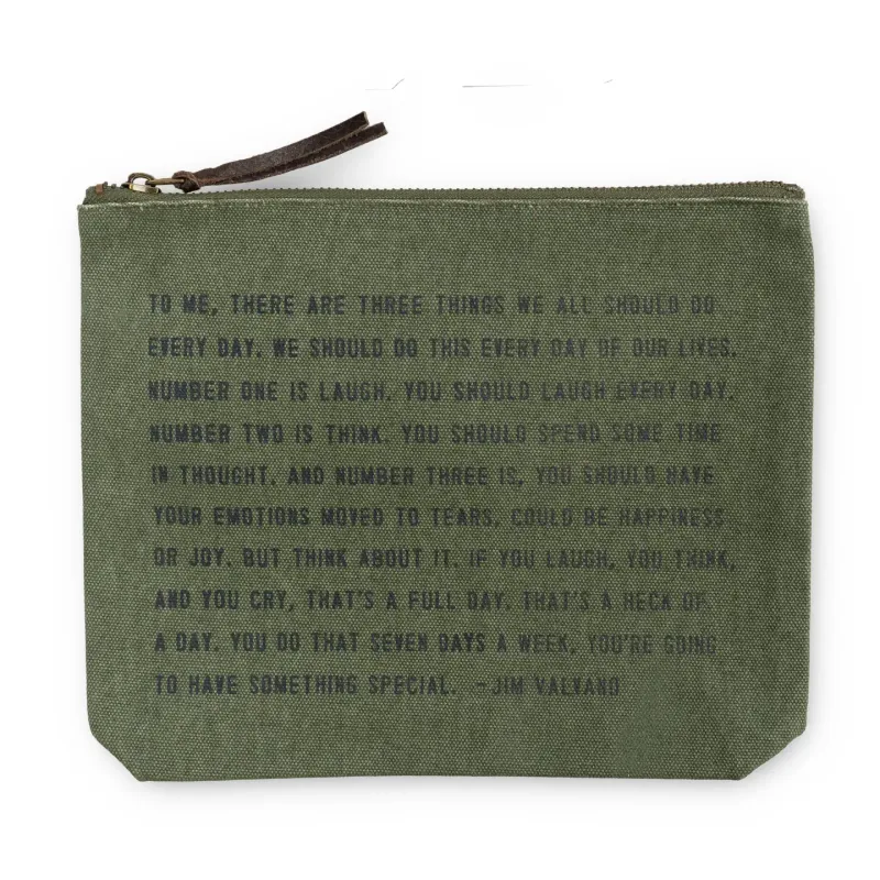 Jim Valvano Canvas Zip Bag- Rosemary
