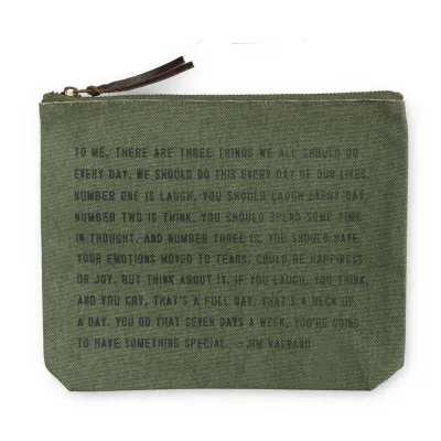 Jim Valvano Canvas Zip Bag- Rosemary
