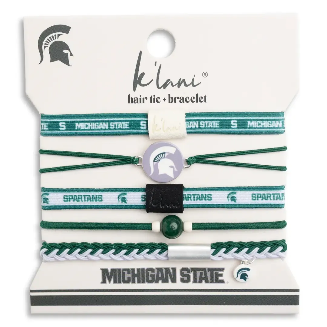 Michigan State Game Day Hair Tie Bracelets, Size: Small