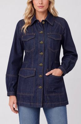 Lantern Sleeve Denim Jacket