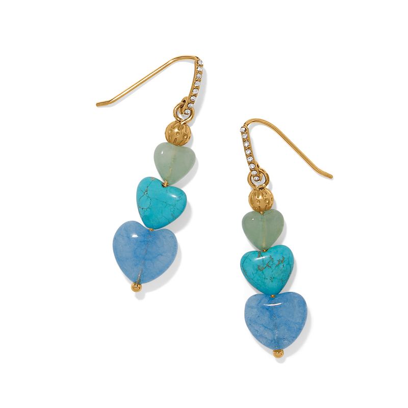 One Heart Multi Heart Bead French Wire Earrings