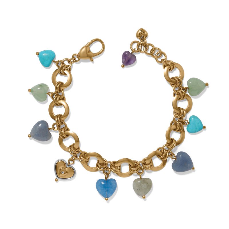 One Heart Multi Heart Beaded Link Bracelet