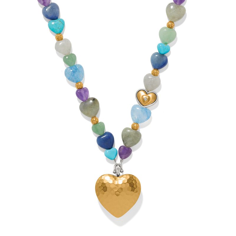 One Heart Multi Heart Beaded Necklace
