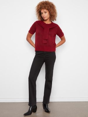 Combined Sleeve Detail Sweater