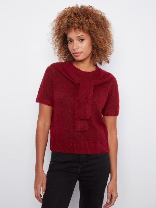 Combined Sleeve Detail Sweater