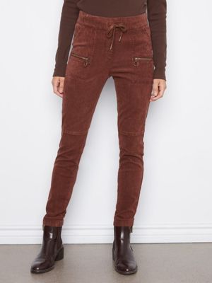 Pull-On Corduroy Pants-Chocolate