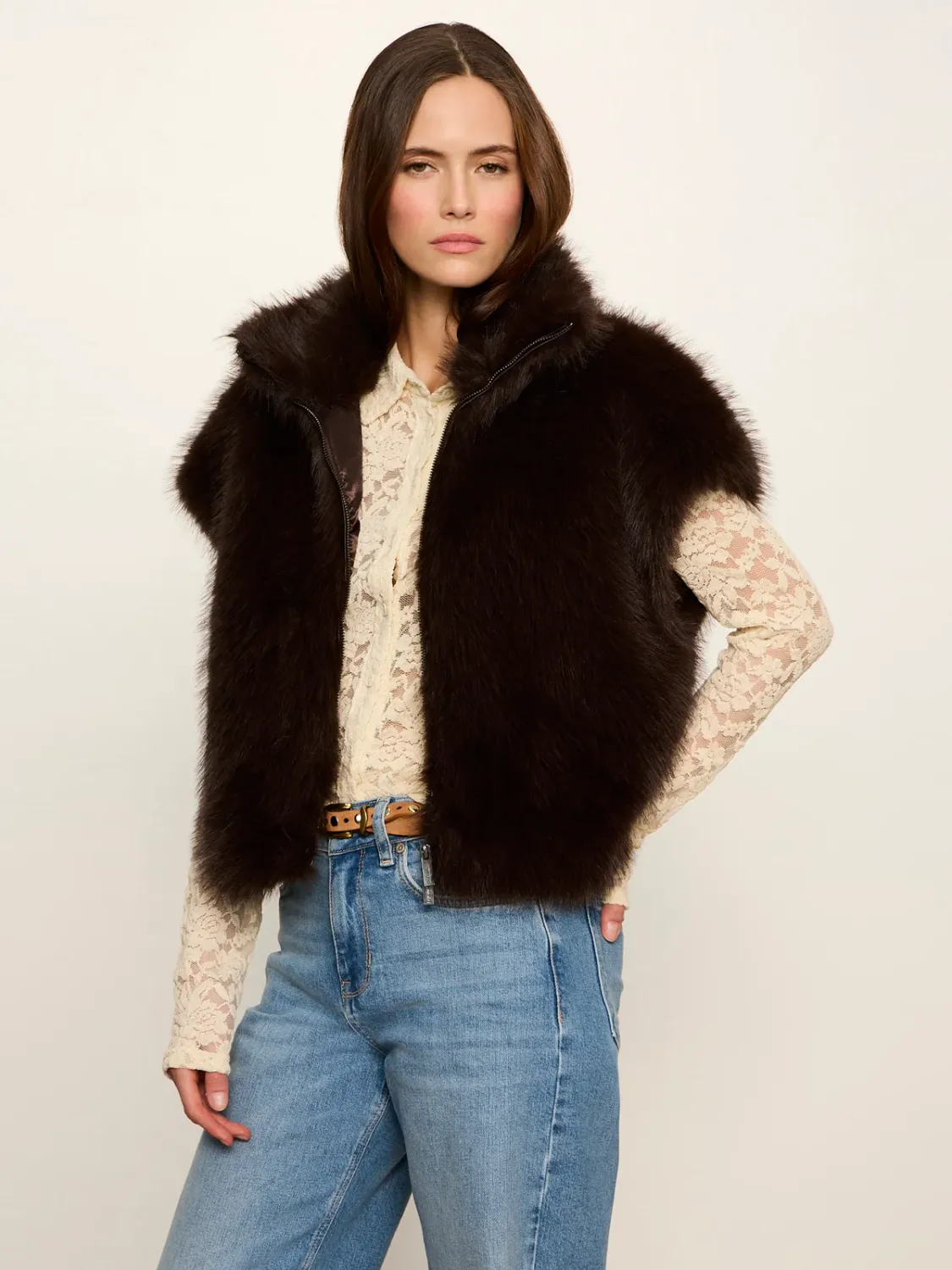 Silky Fur Vest