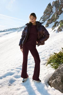 Pacer Fleece-Backed Split Hem Flare Pant