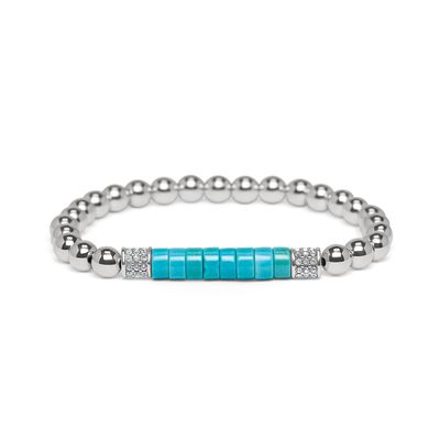 Meridian Petite Station Turquoise Stretch Bracelet