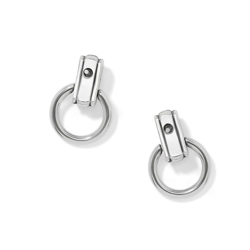 Mosaic Two Tone Mini Post Drop Earring