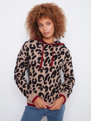 Hooded Sweater In Jacquard
