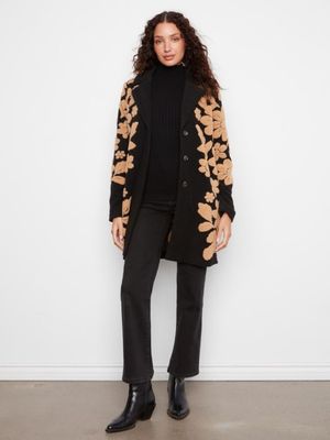Sherpa Flocked Collar Coat