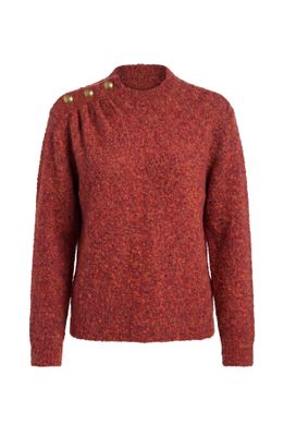 Long Sleeve Mock Neck Sweater w/Buttons