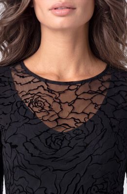 Long Sleeve Layered Knit Top with V Detail