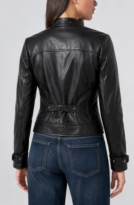 Zip Front Moto Jacket w/Buckle