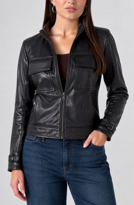 Zip Front Moto Jacket w/Buckle