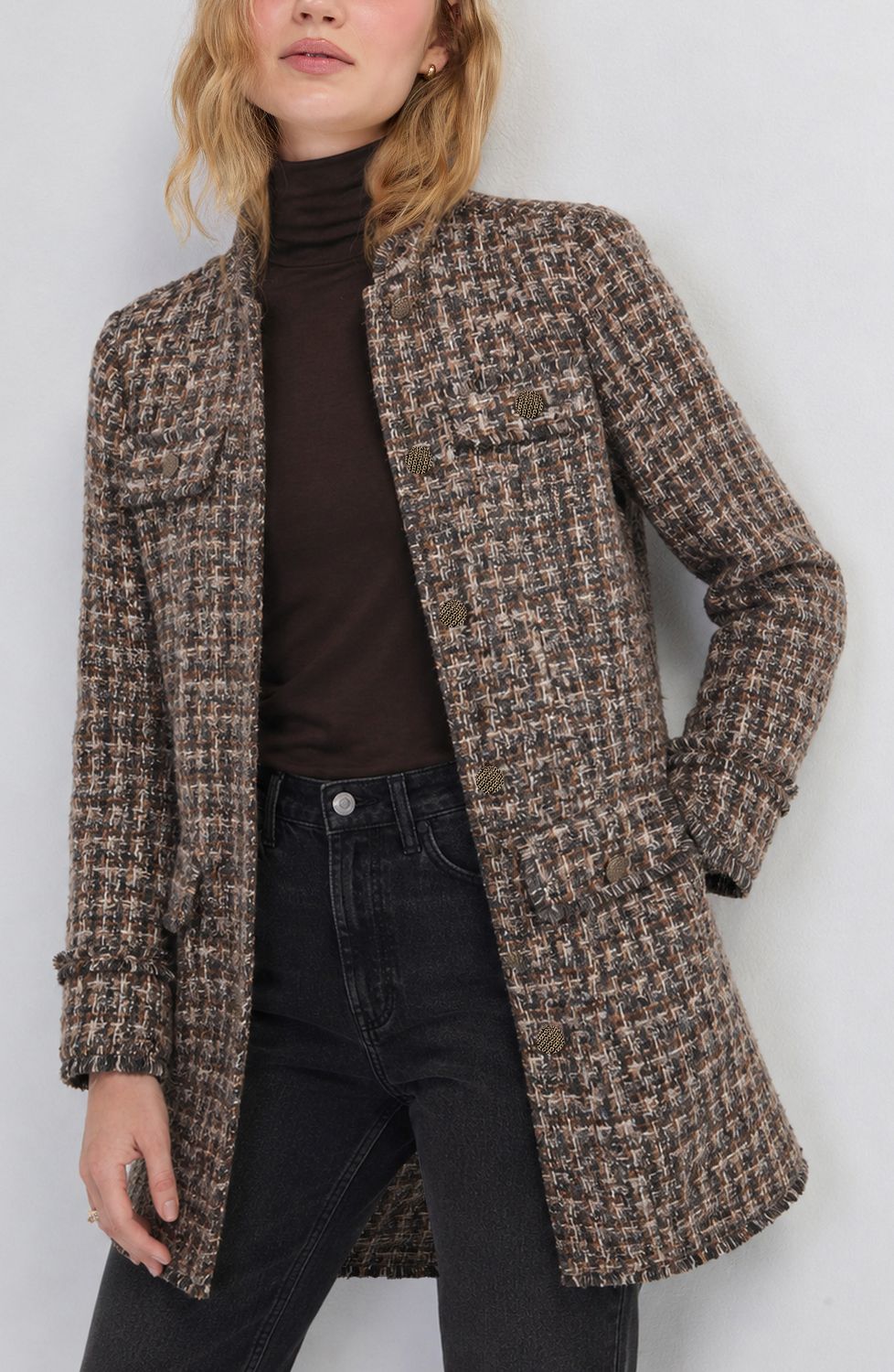 Mandarin Collar Lady Coat