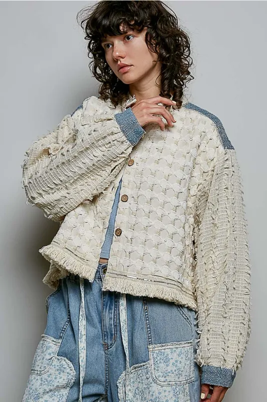 Ruffle Trim Jacket