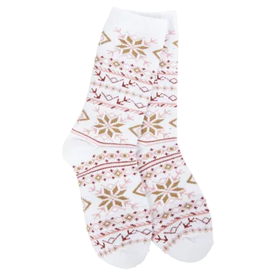 Fair Isle White Mini Crew