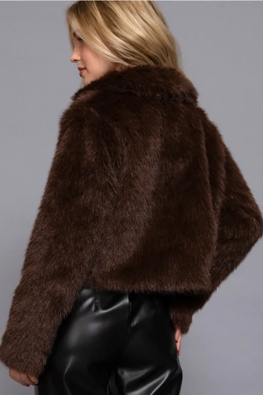 Faux Fur Cropped Jacket