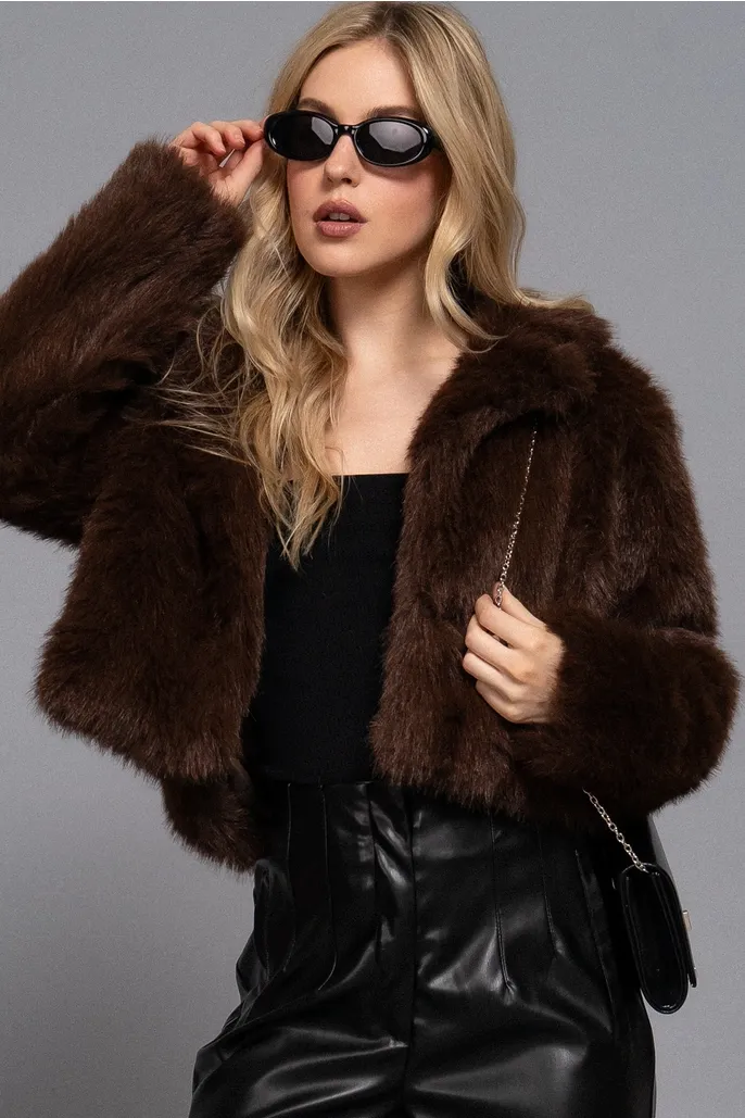 Faux Fur Cropped Jacket