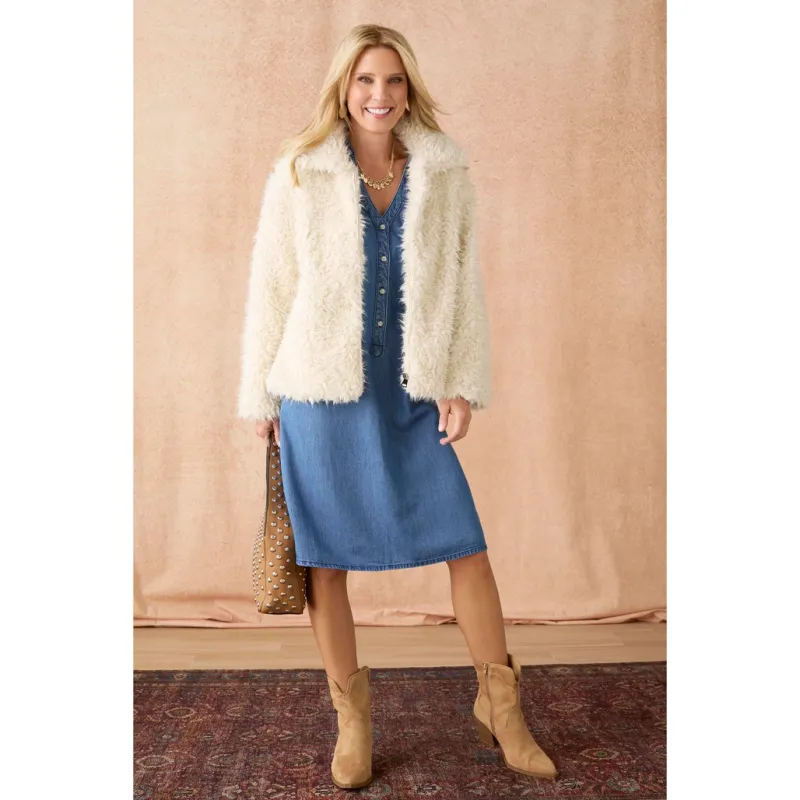 Caldonia Curly Faux Lamb Jacket